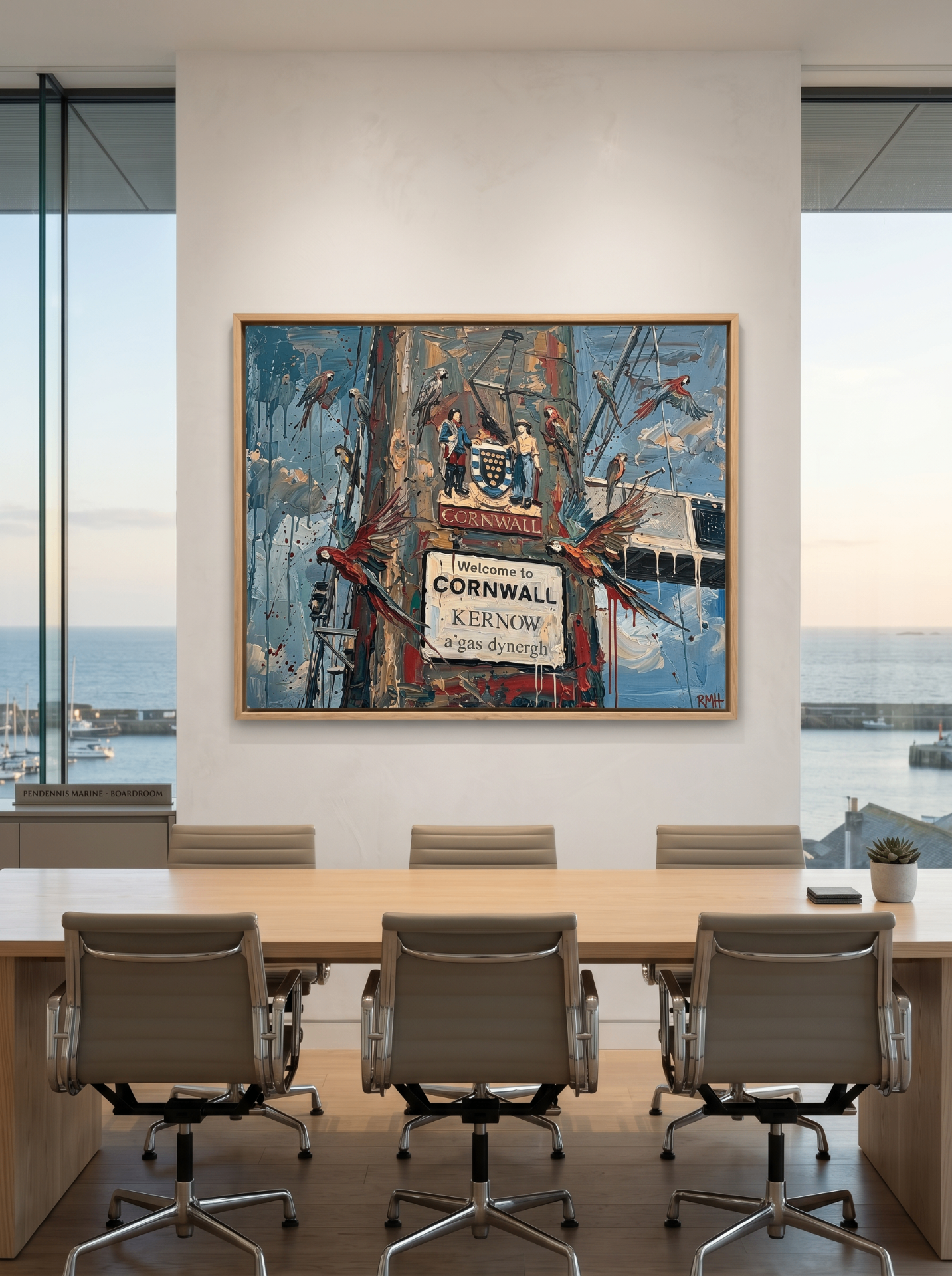 Oblivious in Cornwall — palette-knife print collection on aluminium composite